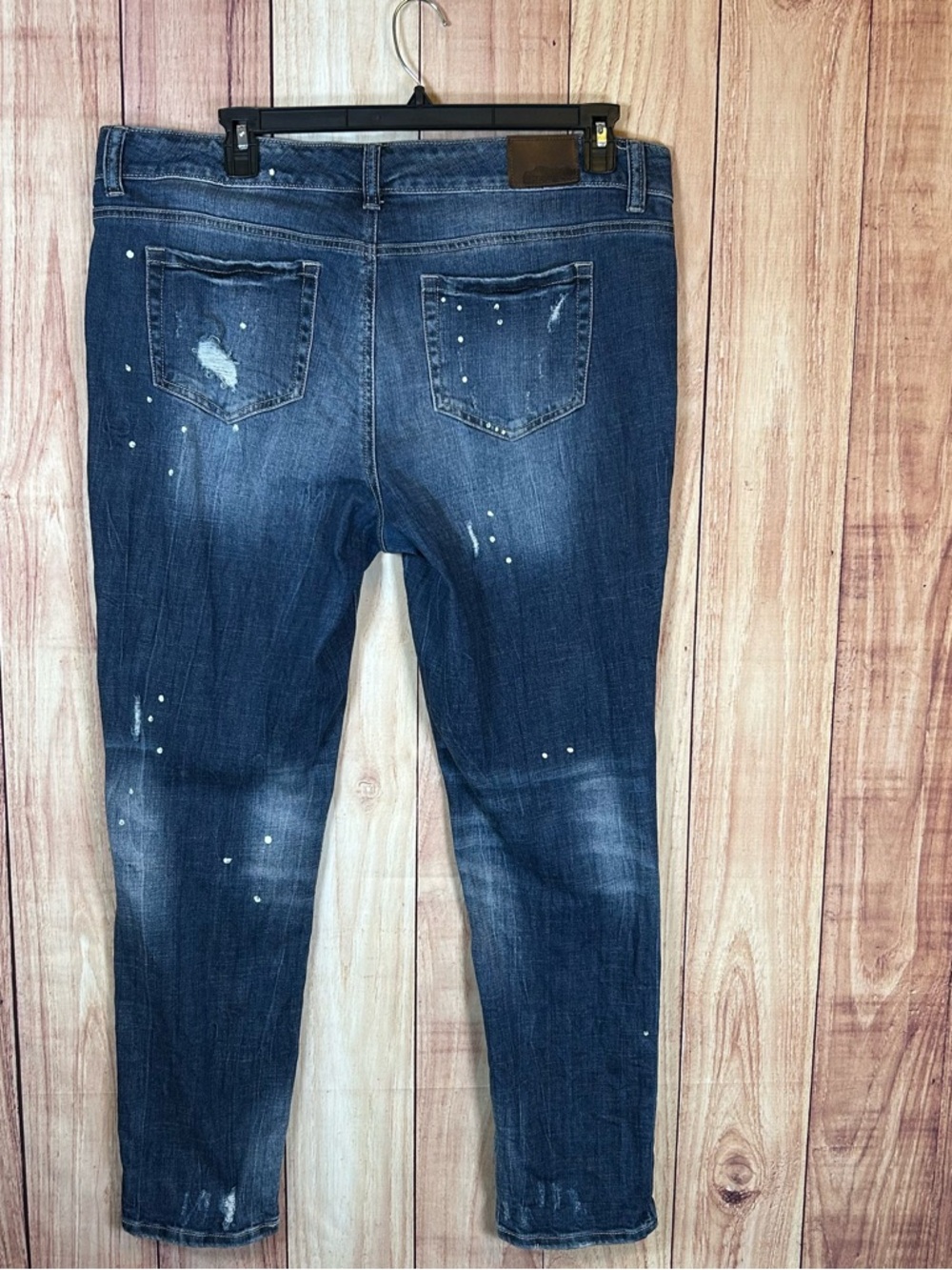 Maurices Womens Jeans Distressed Ripped Sz 18 XL mid Rise Stretch #235 - Picture 9 of 17